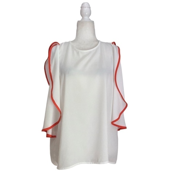 Enhle’ Milano Contrast Trim Detail Sleeveless Tunic Blouse - Picture 1 of 8